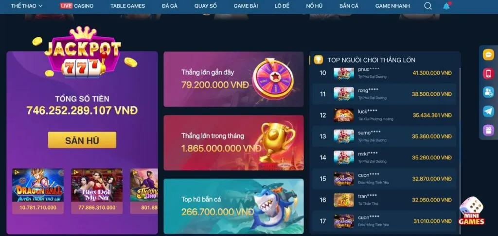 Hoàn trả hàng ngày benbet nổ hũ